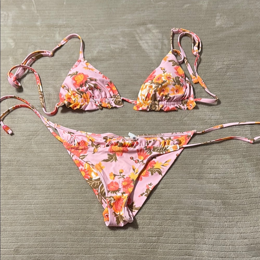 Aerie Floral Pink Bikini